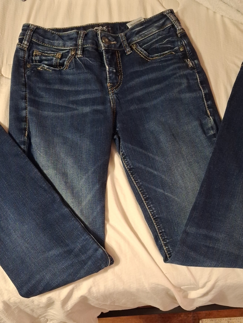 Silver Jeans Dark Blue Skinny Stretch Denim